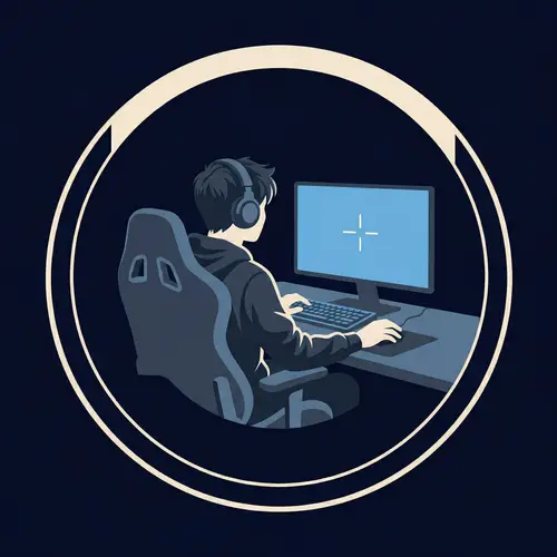 Minimalist Round Logo for Gaming Stream Channel