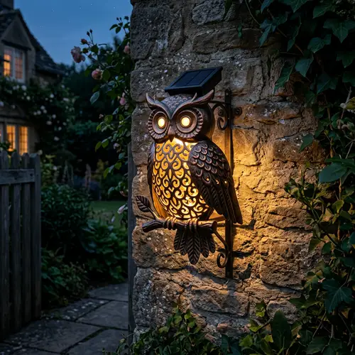 Owl-Shaped Solar Wall Lamp | Buy Now for Ambient Lighting