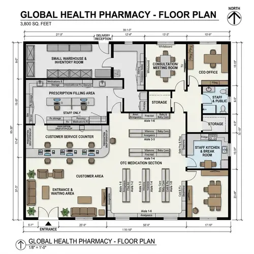 Pharmacy Floor Plan Design: Detailed Layout Guide