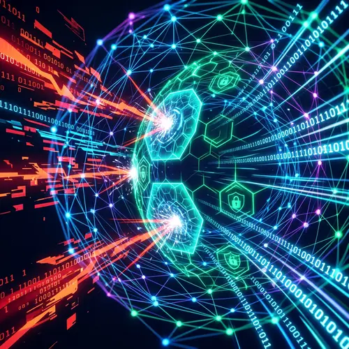 Dynamic Cyber Attack Visuals | Neon Techno Coding & Firewalls