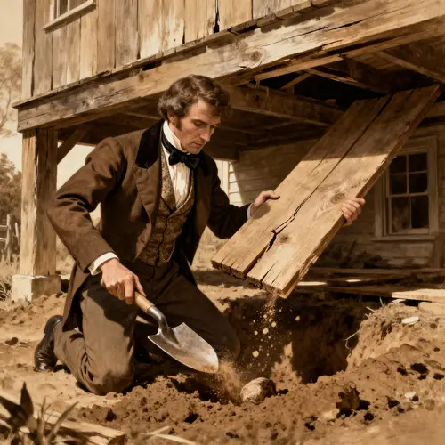 Bold Man in 1800s Suit Buries Treasure