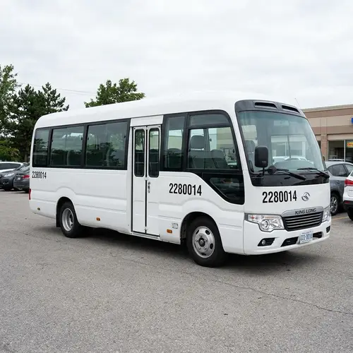 King Long White Minibus - Comfort & Style