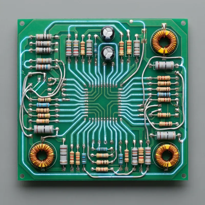 Electric Circuit Design on Green Board