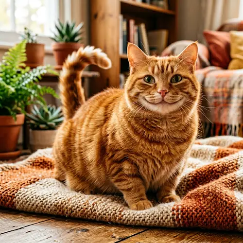 Happy Chubby Orange Cat: Pure Joy Unleashed