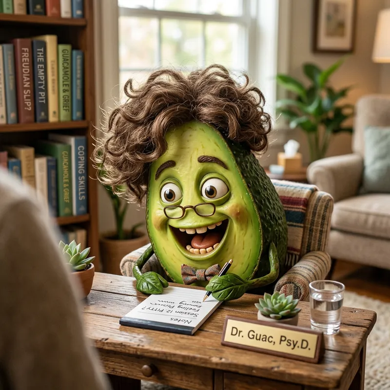 Whimsical Avocado Therapist: Engaging Conversations Whimsical Avocado Therapist: Engaging Conversations