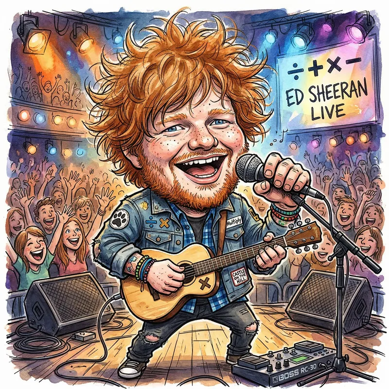 Ed Sheeran Caricature Artwork
