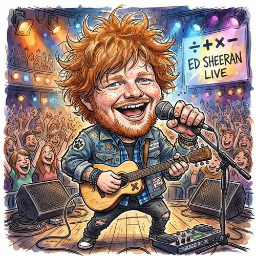Ed Sheeran Caricature Artwork