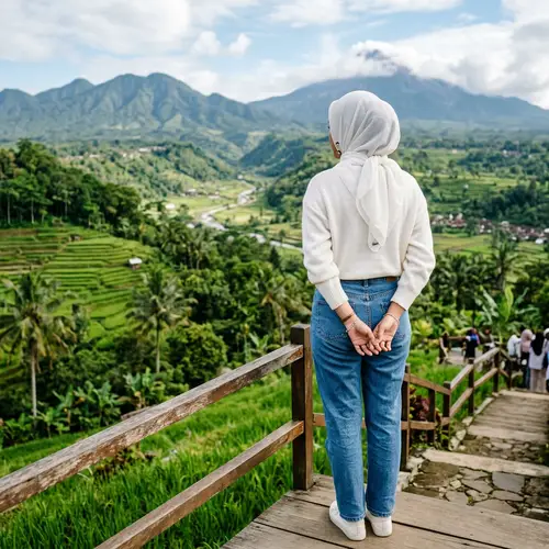 Stylish Indonesian Hijab Girl in Casual Attire