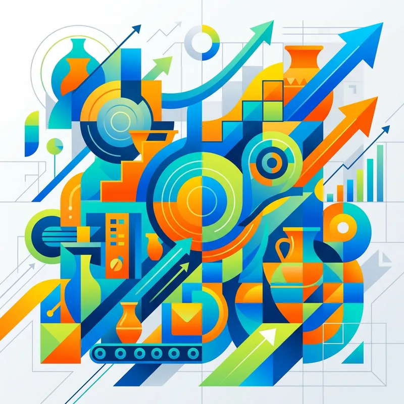 Vibrant Abstract Art for Colombian Ceramic Company