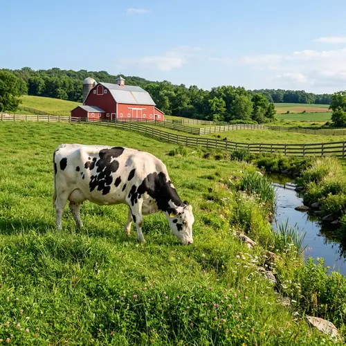 Beautiful Full-Figure Cow in Lush Pasture