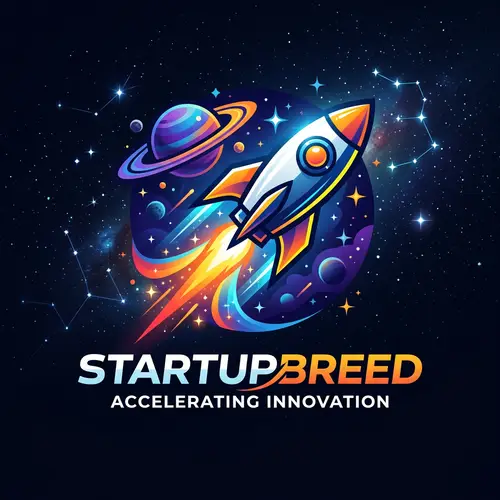 Futuristic Logo Design for StartupBreed | Vector Illustration