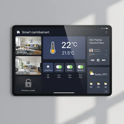 Modern Smart Home Dashboard - Connected Devices
