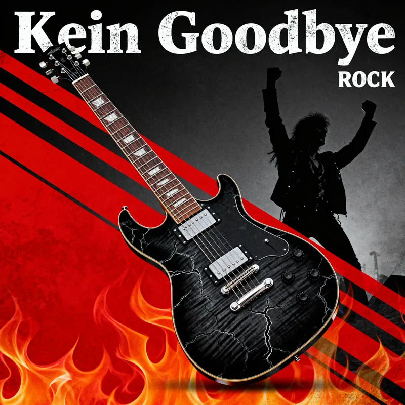 Bold Rock Album Cover Design for 'Kein Goodbye'