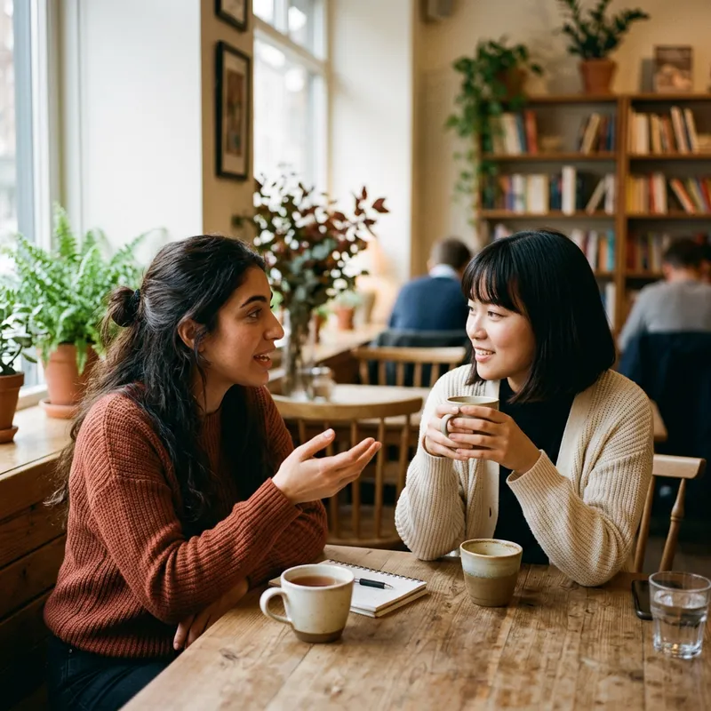 Engrossing Conversation Between Young Women | Open Postures