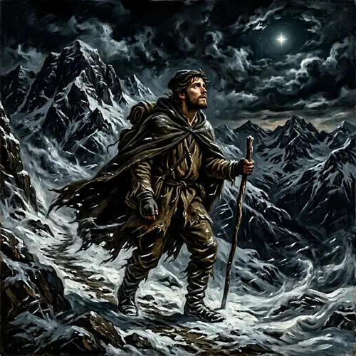 Dramatic Baroque Style: Solitude Amid Snow-Clad Mountains