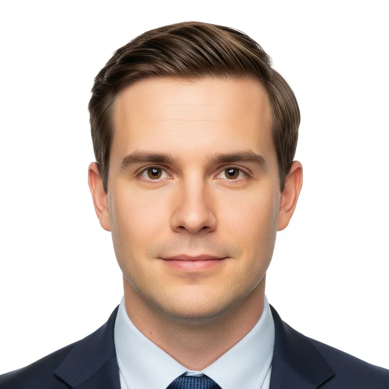 Professional Passport Photo of Unknown Individual