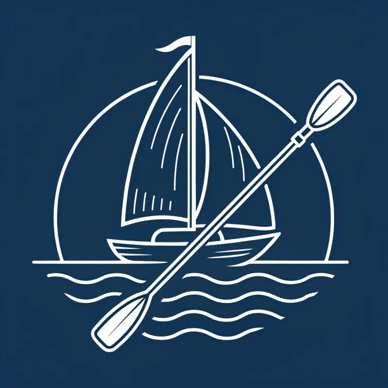Sail and Paddle Logo Design