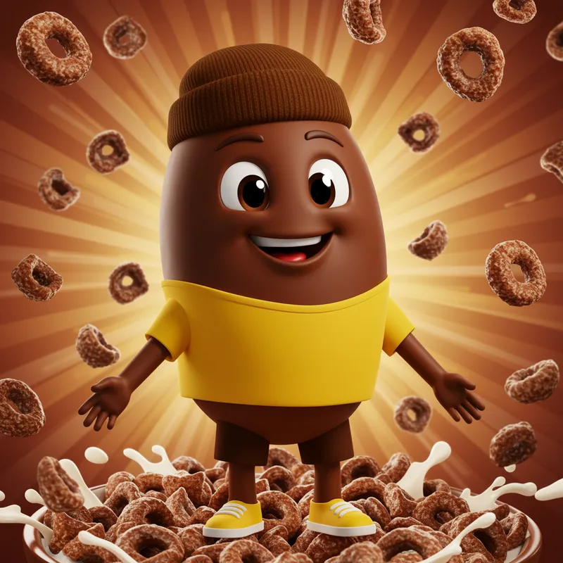 Joe Bean: Mascot for Mocha Bites Cereal