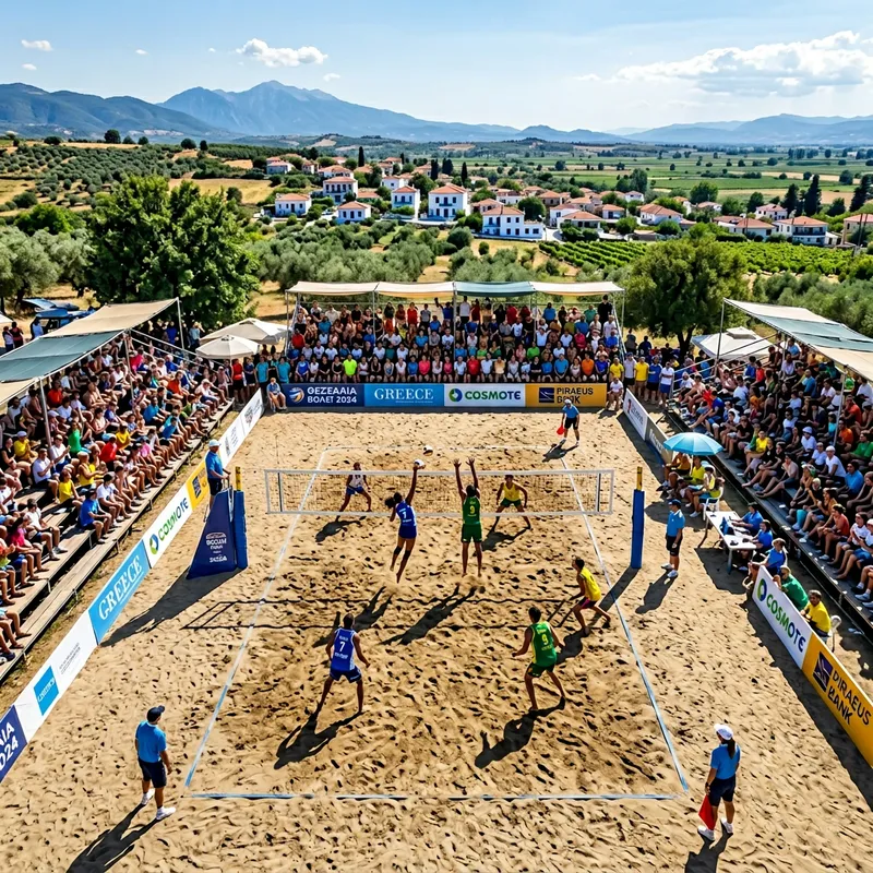 Volleyball Action at Thessaly, Greece