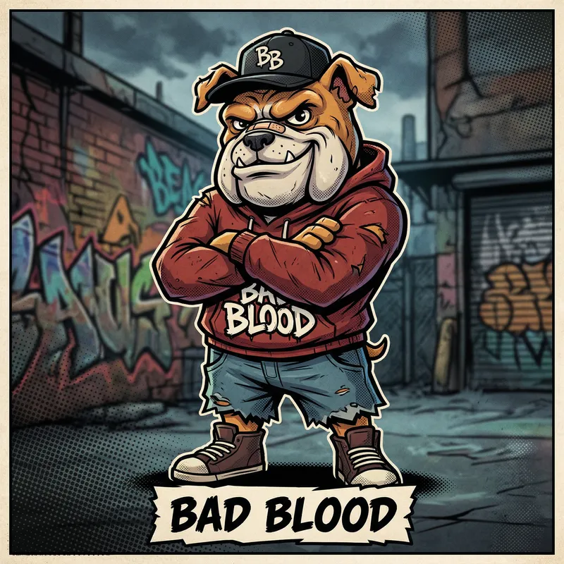 Comic Mascot Design for Bad Blood