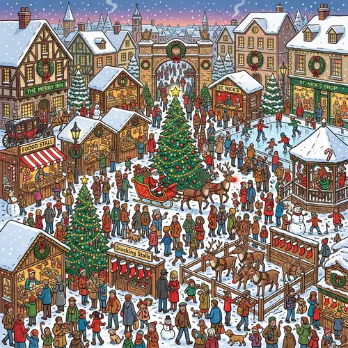 Find Festive Fun in Our Busy Christmas Scene
