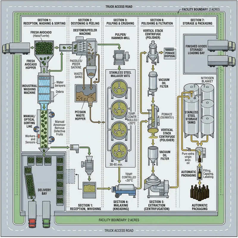 Cold Press Avocado Oil Factory Layout Cold Press Avocado Oil Factory Layout