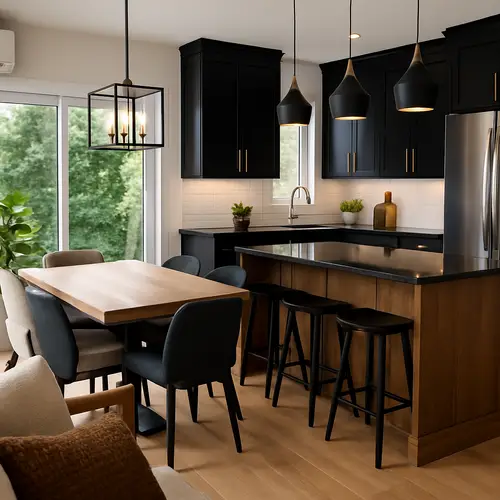 Stunning 3D Kitchen Renovation in Black & Brown