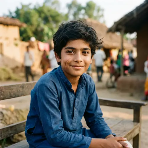 Charming South Asian Boy with a Distinguishing Scar