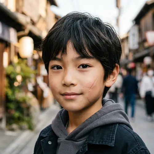 Exceptional Asian Boy with Striking Features | Unique Scar