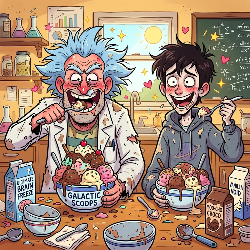 Rick and Morty Stoned: Cartoon Characters Euphoric From Ice Cream