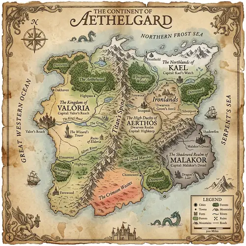 Explore the Western Fantasy World Map