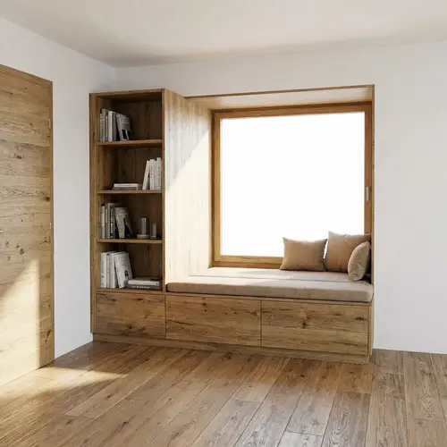 All in Oak: Brown Upholstered Seating & Beautiful Flooring