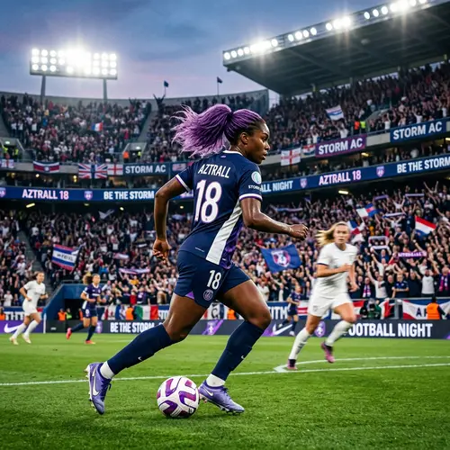 Aztrall: Star Soccer Player with Purple Hair