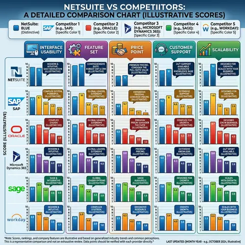 NetSuite Comparison Chart: Interface, Features, Price & Support