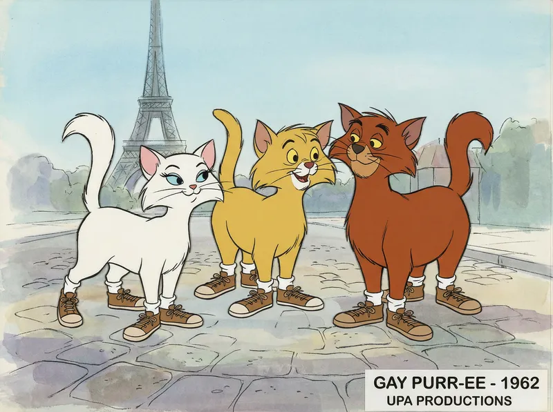 1962 Chuck Jones Art: Mewsette, Jaune Tom, Roberspierre