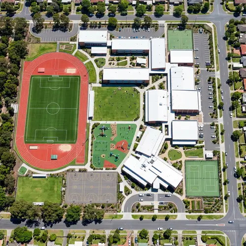White Roofs and Green Playgrounds: School Bird's Eye View
