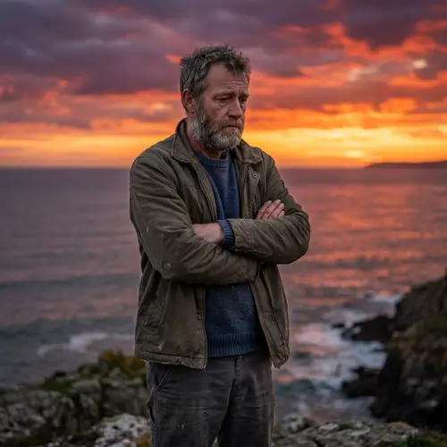 47-Year-Old Man Reflecting at Sunset | Powerful Symbolism