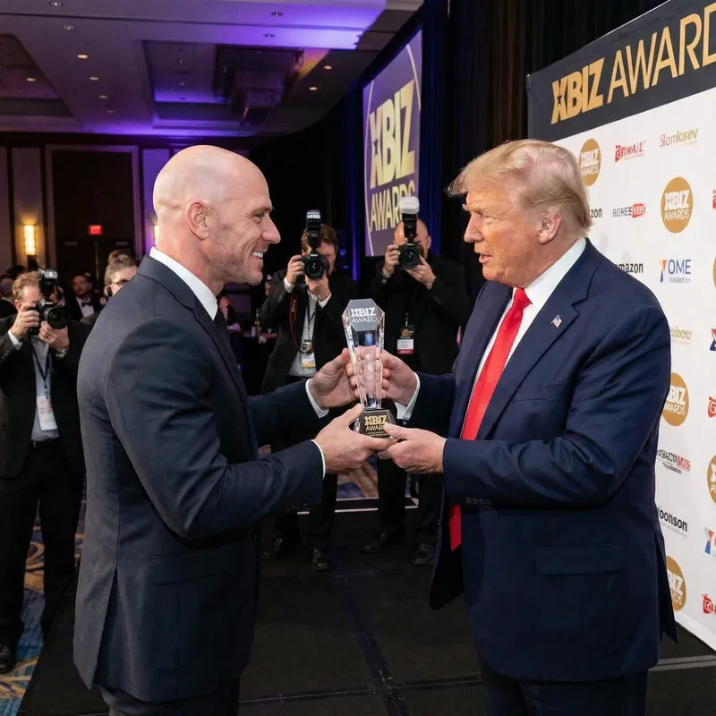 Johnny Sins Awards Donald Trump at XBIZ Ceremony