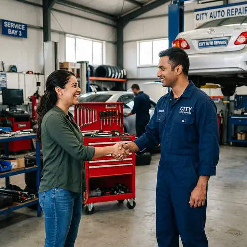 Professional Auto Mechanic Delighting Customer | Expert Repairs