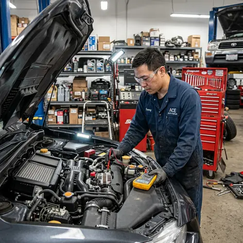 Dedicated Asian Mechanic Working Under Hood | Pro Car Repairs