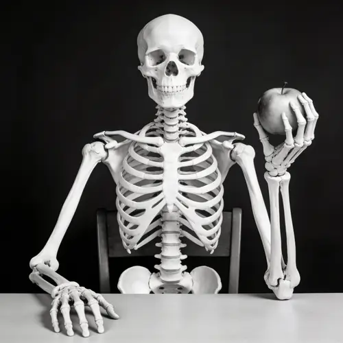 Anatomically Accurate Human Skeleton Illustration