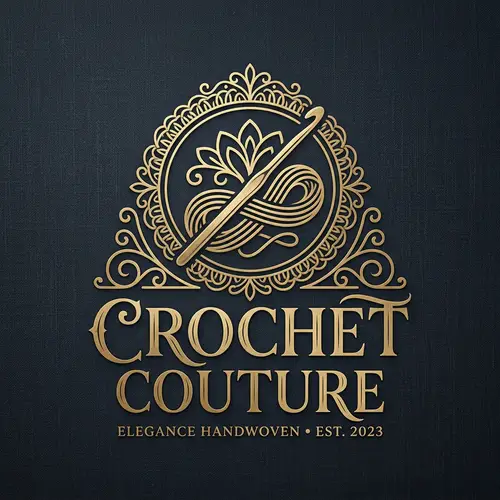 Elegant Crochet Couture Logo Design | Vintage, Timeless, Modern