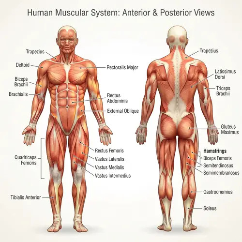 Muscle Anatomy: Posterior & Anterior Views Explained
