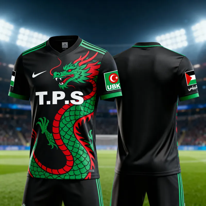 Modern Football Jersey Design with Dragon Pattern