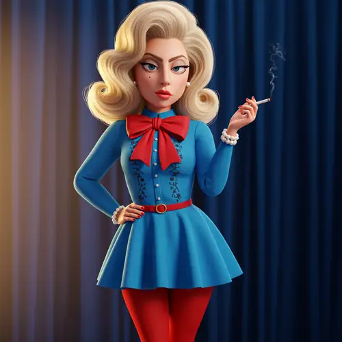 Lady Gaga's Pixar Model: A Retro 70s Character