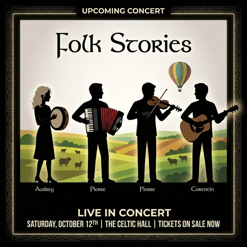 Enchanting Folk Stories Band Concert Image in Shadow Silhouette