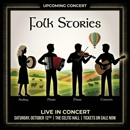 Colorful Irish Folk Band 'Folk Stories' Concert Image