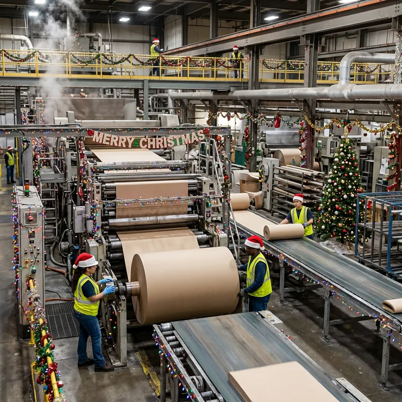 Christmas Paper Roll Factory: Industrial Decor Christmas Paper Roll Factory: Industrial Decor