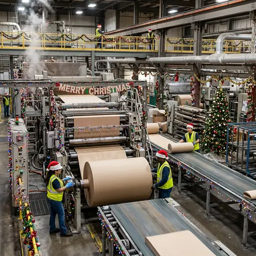 Christmas Factory: Paper Rolls Manufacturing | Industrial Decor