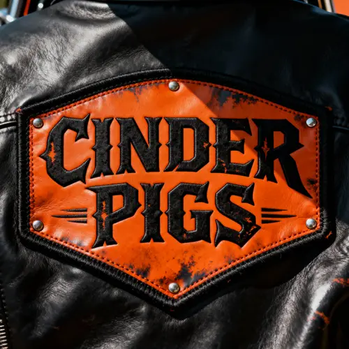 Cinder Pigs Biker Patch Design